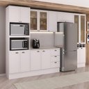 Ver imagem 1 de Cozinha Completa Milla Prime 14 Portas 3 Gavetas MDF 340cm Branca