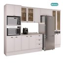 Ver imagem 4 de Cozinha Completa Milla Prime 14 Portas 3 Gavetas MDF 340cm Branca
