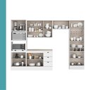 Ver imagem 6 de Cozinha Completa Milla Prime 14 Portas 3 Gavetas MDF 340cm Branca