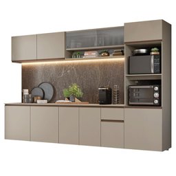 Armário de Cozinha Completa 300cm Suspenso Nice Madesa 04 - 2
