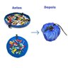 Saco Organizador Brinquedos Redondo Azul Tapete de Brincar - 4