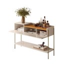 Ver imagem 7 de Aparador para Sala 3 Portas 123cm Porto Pés Metálicos MDP Cinamomo/Off White Hall Entrada