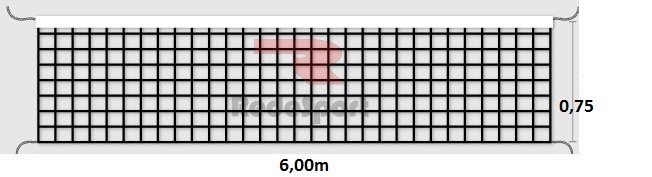 Rede de Vôlei Redesport Lazer 1 Faixa 6m Lazer 1 Faixa 6 M Água - 3