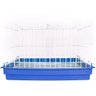 Gaiola para Mini Coelho Contrera com Bandeja Plastica Azul Zincada Prata - 1