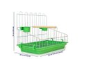 Ver imagem 5 de Poleiro Para Calopsita Contrera Poltrona Com Bandeja Verde Zincada Prata