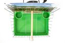Ver imagem 2 de Poleiro Para Calopsita Contrera Poltrona Com Bandeja Verde Zincada Prata