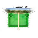 Ver imagem 2 de Poleiro Para Calopsita Contrera Poltrona Com Bandeja Verde Zincada Prata