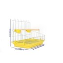 Ver imagem 6 de Poleiro Para Calopsita Contrera Poltrona Com Bandeja Amarela Zincada Prata