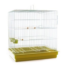 Gaiola Criadeira para Calopsita Pequena Contrera Zincada Prata com Bandeja Amarela - 1