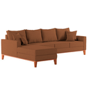 Ver imagem 3 de Sofá 4 Lugares Beny com Chaise Esquerdo Linho Terracota