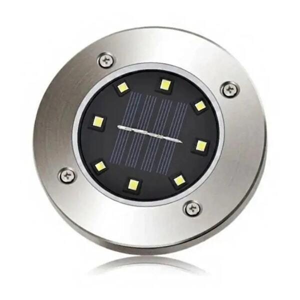 Luminária Solar Grama 4 Uni Energia 8 LED Gramado Sitio Fazenda Balizador - 3