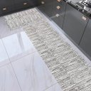Ver imagem 2 de Conjunto Tapete 2 Peças Cozinha Passadeira 1,30 X 0,45 Capacho 0,65 X 0,45 Mesclado Antiderrapante