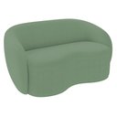 Ver imagem 1 de Sofá 2 Lugares Living Orgânico Sala de Estar 160cm Garbin K04 Bouclê Verde - Mpozenato