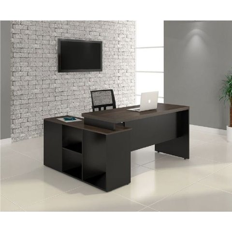 Mesa L Diretor 150x120x74cm Tampo 40mm