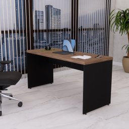 Mesa de Escritório em Madeira Elegância e Durabilidade para o Seu Trabalho 150x60 Tampo de 40mm - 2