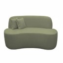Ver imagem 2 de Sofá Minimalista Orgânico 2 Lugares Sala Bouclé:bouclé Verde