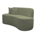 Ver imagem 3 de Sofá Minimalista Orgânico 2 Lugares Sala Bouclé:bouclé Verde