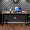 Ver imagem 3 de Mesa de Escritório Computador Industrial 1,50m Netmobil - Nogal/preto