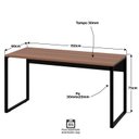 Ver imagem 5 de Mesa de Escritório Computador Industrial 1,50m Netmobil - Nogal/preto