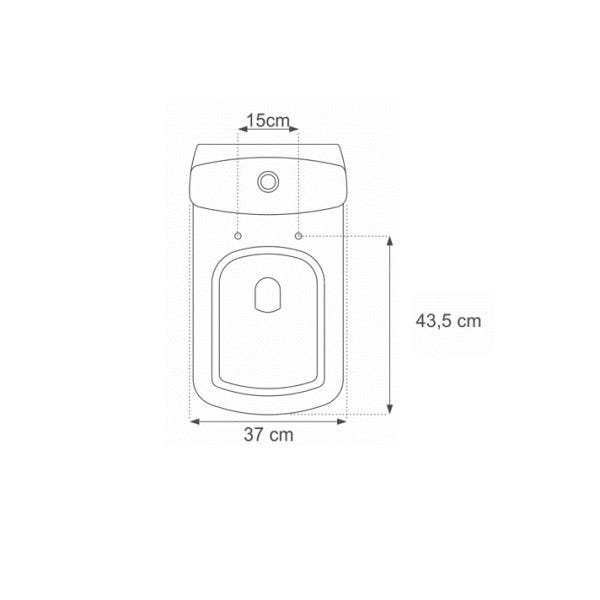 Assento Sanitário Poliéster Quadra Branco Para Louça Deca - 3