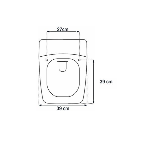 Assento Sanitário Poliéster Nuage Branco Para Louça Incepa - 3