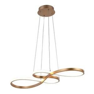 Pendente Infinito 40w 3000k|4000k|6000k 3 em 1 Moderno Bivolt Dourado