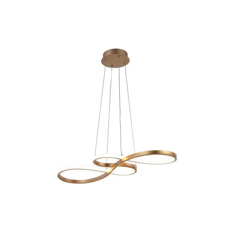 Pendente Infinito 40w 3000k|4000k|6000k 3 em 1 Moderno Bivolt Dourado
