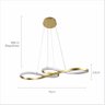 Pendente Infinito 40w 3000k|4000k|6000k 3 em 1 Moderno Bivolt Dourado - 3