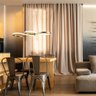 Pendente Infinito 40w 3000k|4000k|6000k 3 em 1 Moderno Bivolt Dourado - 2