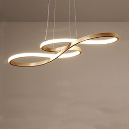 Pendente Infinito 40w 3000k|4000k|6000k 3 em 1 Moderno Bivolt Dourado - 6