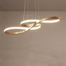 Pendente Infinito 40w 3000k|4000k|6000k 3 em 1 Moderno Bivolt Dourado - 6