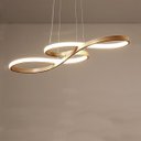 Ver imagem 6 de Pendente Infinito 40w 3000k|4000k|6000k 3 em 1 Moderno Bivolt Dourado