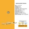 Pendente Infinito 40w 3000k|4000k|6000k 3 em 1 Moderno Bivolt Dourado - 5