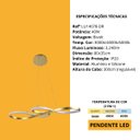 Ver imagem 5 de Pendente Infinito 40w 3000k|4000k|6000k 3 em 1 Moderno Bivolt Dourado