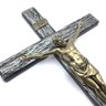 Crucifixo de Parede em Metal Jesus Cristo Prata Velha 34 cm - 4