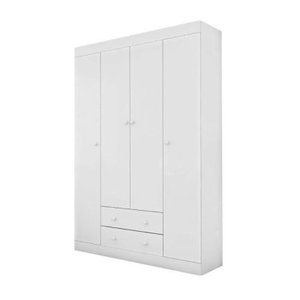 Guarda Roupa Infantil Helena 4 Portas 02 Gavetas Branco - Phoenix