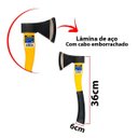 Ver imagem 5 de Machado Machadinha Cabo de Fibra 500g Pesca Escoteiro Campo