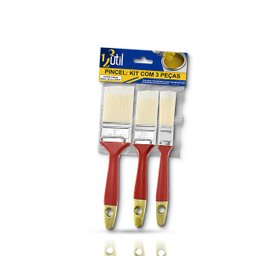 Pincel Tinta Pintar Casa Parede Drywal Tela Artesanato 3 Pç - 1