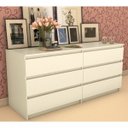 Ver imagem 1 de Cômoda Dupla 6 Gavetas 70cmx154cmx50cm Volga GMM