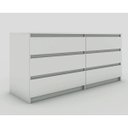 Ver imagem 2 de Cômoda Dupla 6 Gavetas 70cmx154cmx50cm Volga GMM