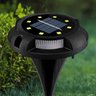 Luminária Energia Solar LED Kit 4 Unid Jardim Recarregavel Grama Espeto Luz Casa Decoração - 5