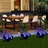 Luminária Energia Solar LED Kit 4 Unid Jardim Recarregavel Grama Espeto Luz Casa Decoração - 6
