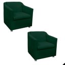 Ver imagem 1 de Kit 02 Poltrona Decorativa Tilla Suede com Pés Cromados
