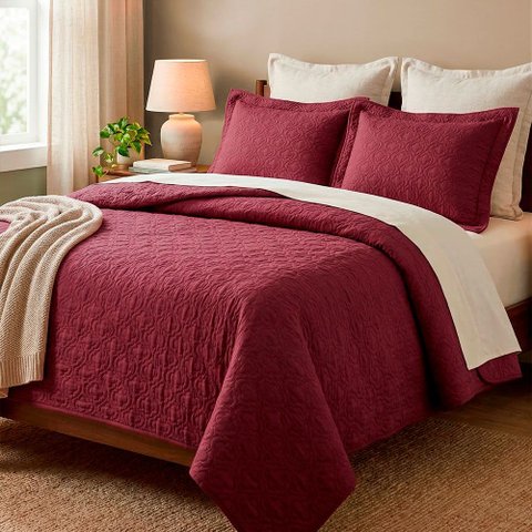 Kit Cobre Leito Colcha Liso Colore Sb Casa