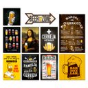 Ver imagem 2 de Kit 10 Placas Decorativas Bebidas Cervejas Frases Churrasco