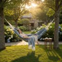 Ver imagem 2 de Rede de Descanso Resistente Reforçada Estampada Indiana Azul-turquesa