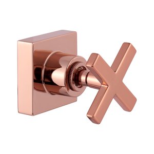 Acabamento Registro Cruzeta Rose Gold Chuveiro Padrão Deca