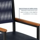 Ver imagem 7 de Cadeira de Jantar Estofada Braços em Madeira Maciça Barcelona Preto Azul