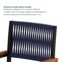 Ver imagem 6 de Cadeira de Jantar Estofada Braços em Madeira Maciça Barcelona Preto Azul