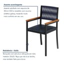 Ver imagem 4 de Cadeira Estofada Braços em Madeira Maciça Barcelona